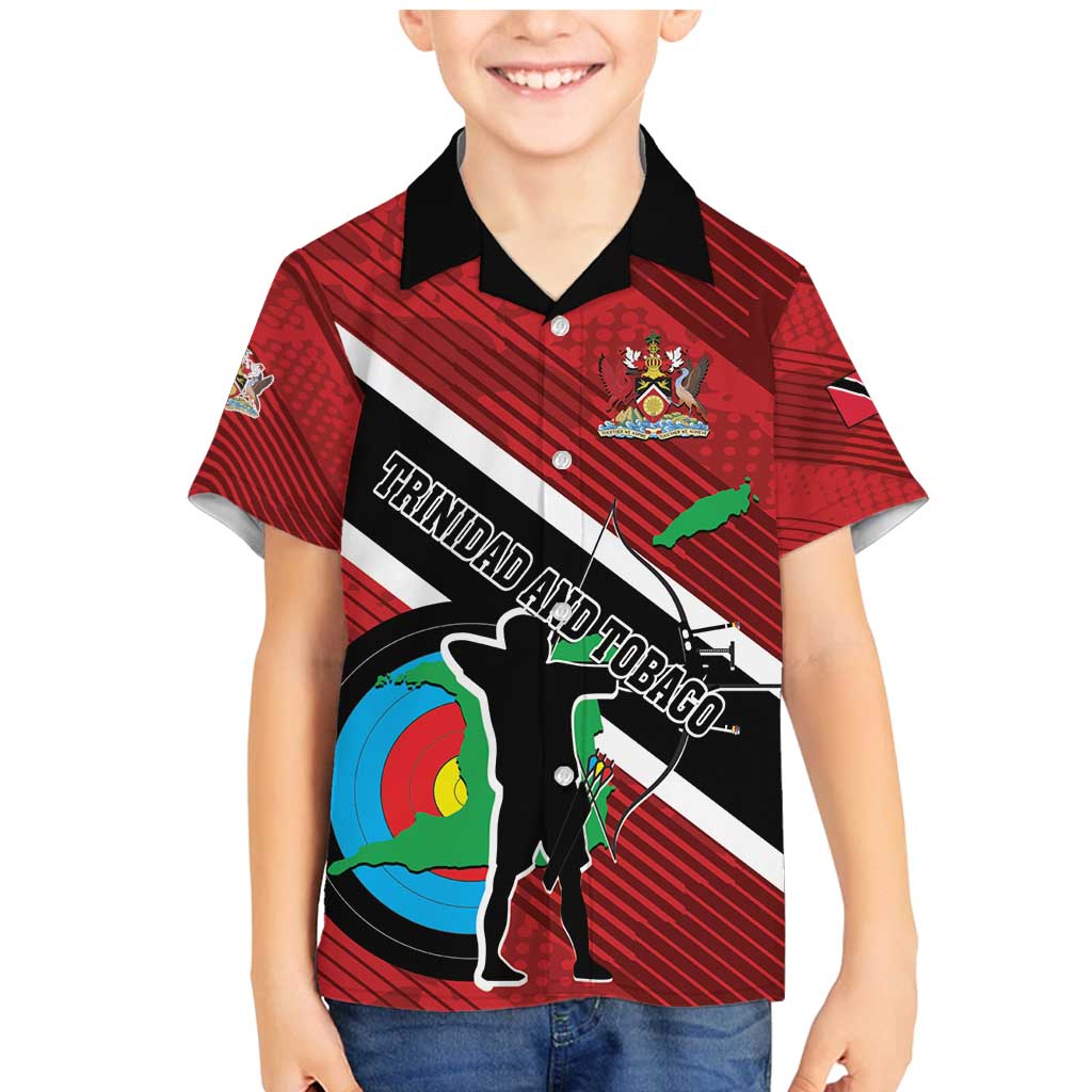 Personalized Trinidad and Tobago Archery Family Matching Mermaid Dress and Hawaiian Shirt Archery On The Move