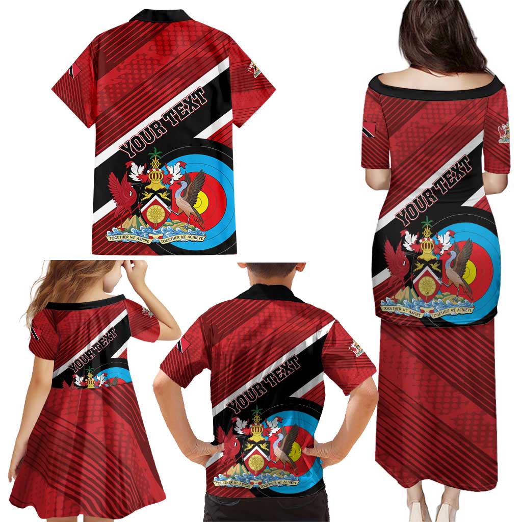 Personalized Trinidad and Tobago Archery Family Matching Puletasi and Hawaiian Shirt Archery On The Move