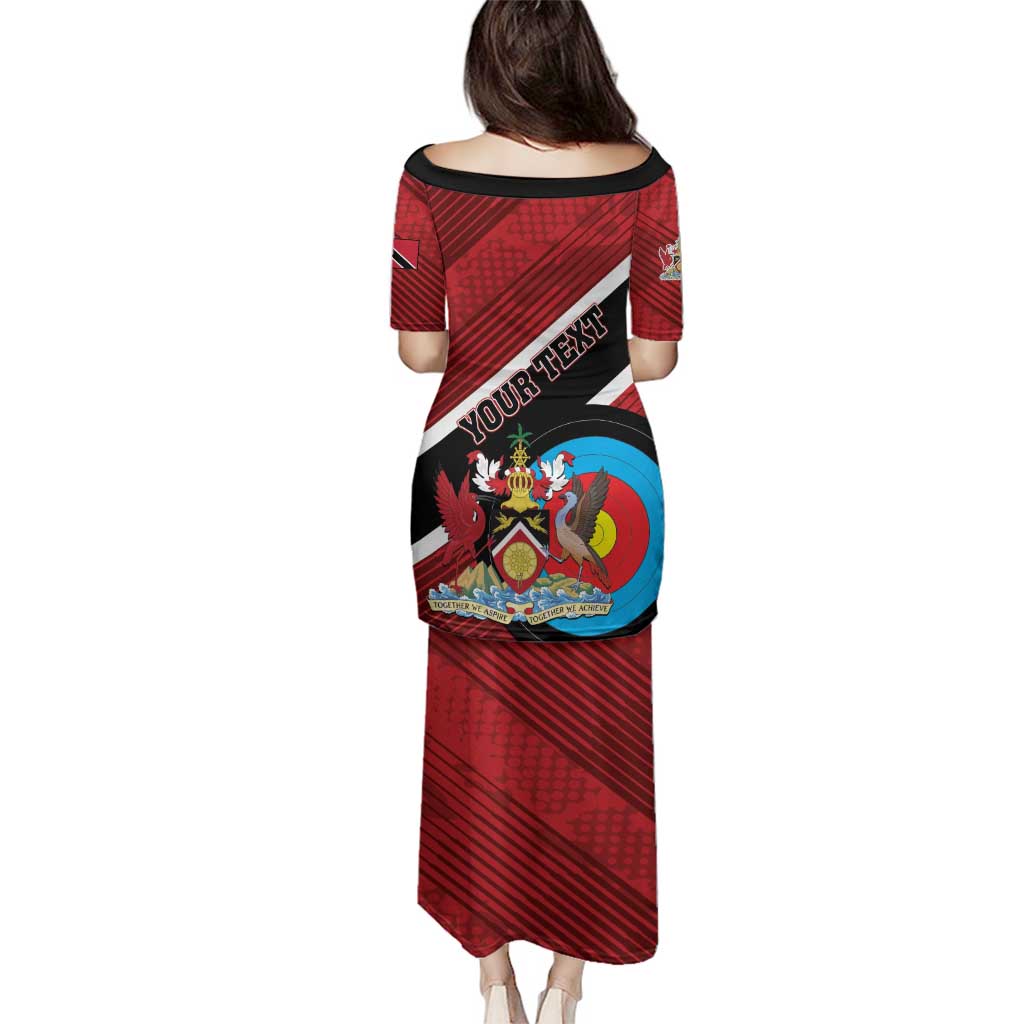 Personalized Trinidad and Tobago Archery Family Matching Puletasi and Hawaiian Shirt Archery On The Move