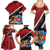 Personalized Trinidad and Tobago Archery Family Matching Summer Maxi Dress and Hawaiian Shirt Archery On The Move