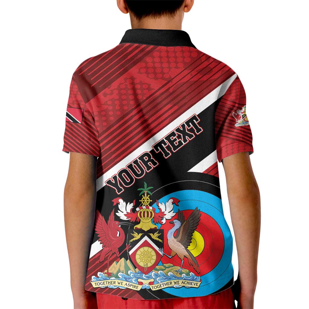 Personalized Trinidad and Tobago Archery Kid Polo Shirt Archery On The Move