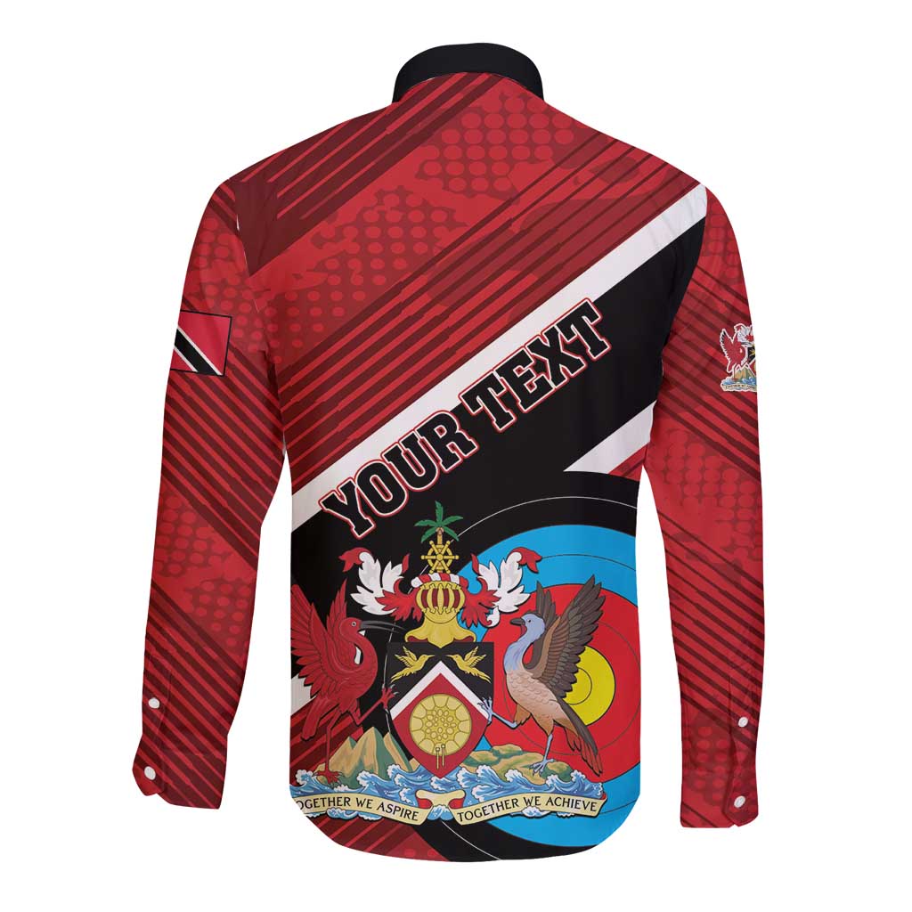 Personalized Trinidad and Tobago Archery Long Sleeve Button Shirt Archery On The Move