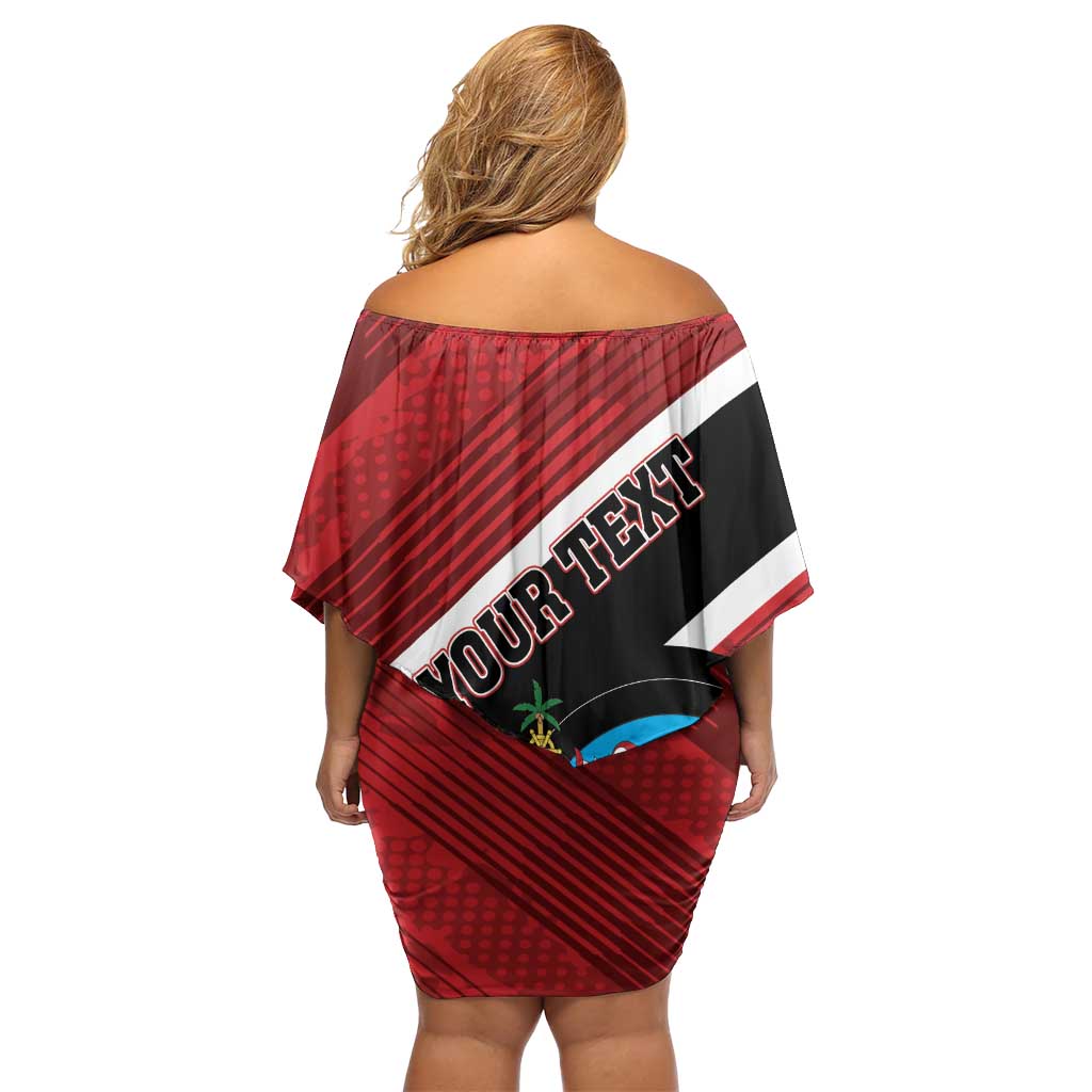 Personalized Trinidad and Tobago Archery Off Shoulder Short Dress Archery On The Move