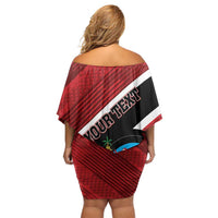 Personalized Trinidad and Tobago Archery Off Shoulder Short Dress Archery On The Move
