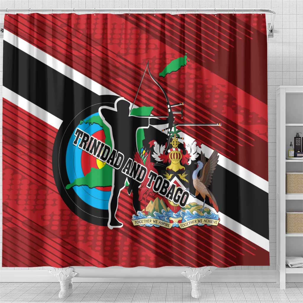 Trinidad and Tobago Archery Shower Curtain Archery On The Move