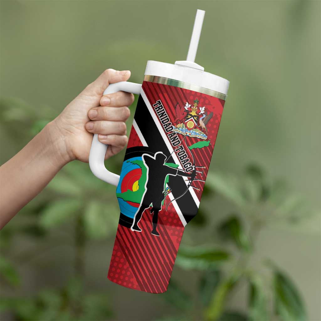 Personalized Trinidad and Tobago Archery Tumbler With Handle Archery On The Move