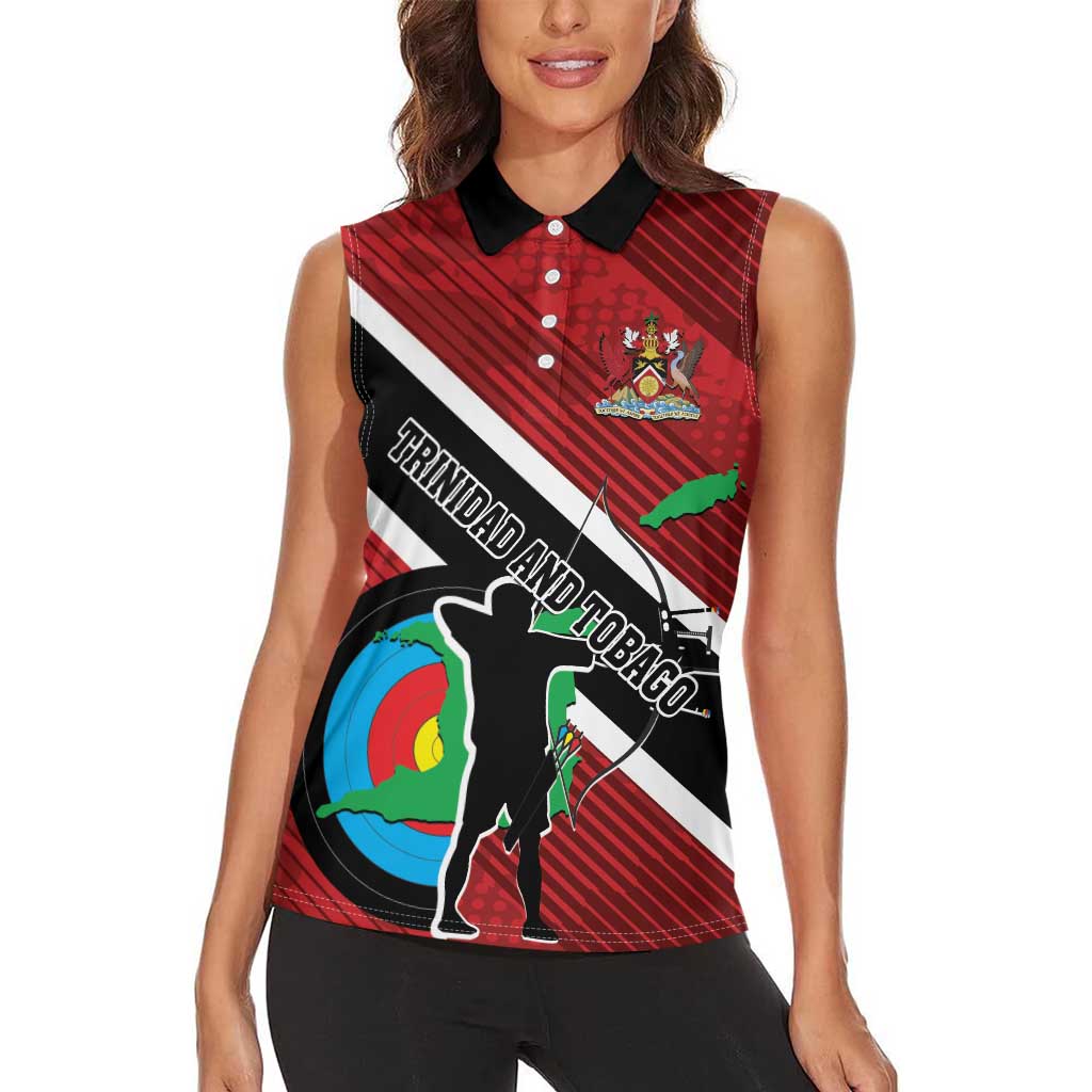 Personalized Trinidad and Tobago Archery Women Sleeveless Polo Shirt Archery On The Move