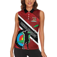 Personalized Trinidad and Tobago Archery Women Sleeveless Polo Shirt Archery On The Move