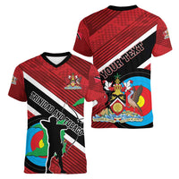 Personalized Trinidad and Tobago Archery Women V-Neck T-Shirt Archery On The Move