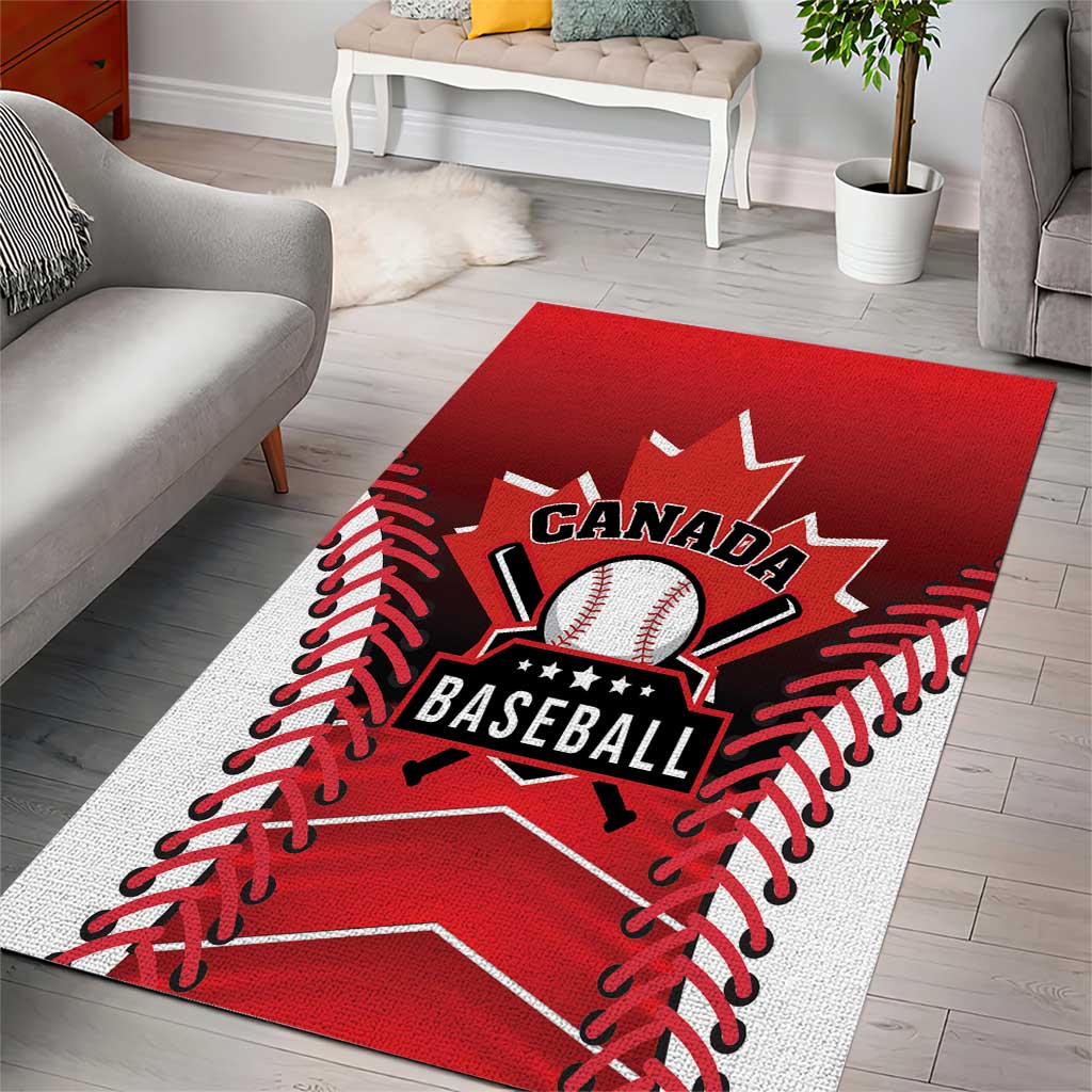 Canada Baseball Area Rug Go Champion The Maple Leaf