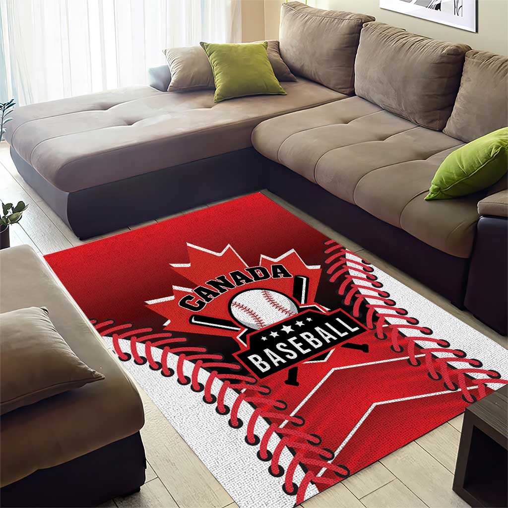 Canada Baseball Area Rug Go Champion The Maple Leaf