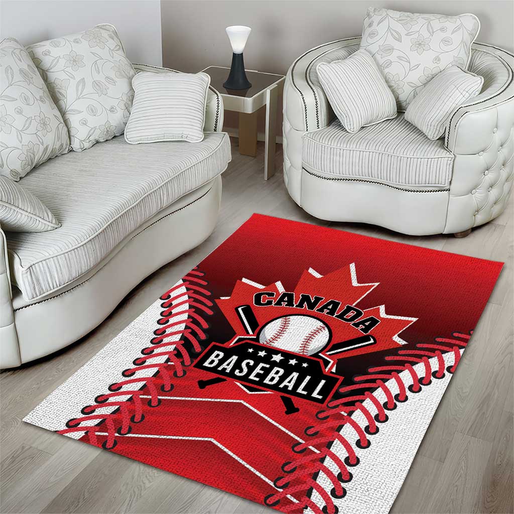 Canada Baseball Area Rug Go Champion The Maple Leaf