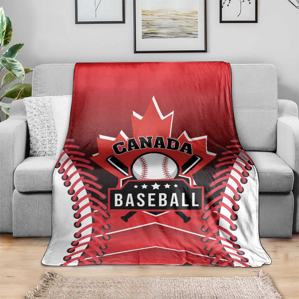 Canada Baseball Blanket Go Champion The Maple Leaf