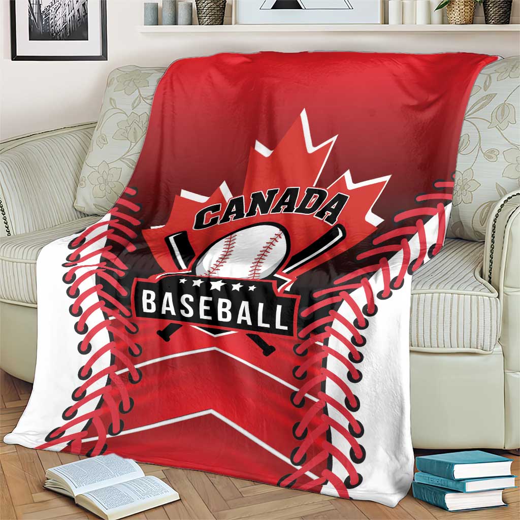 Canada Baseball Blanket Go Champion The Maple Leaf