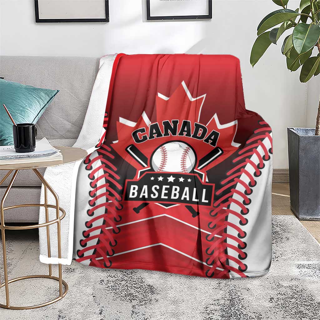 Canada Baseball Blanket Go Champion The Maple Leaf