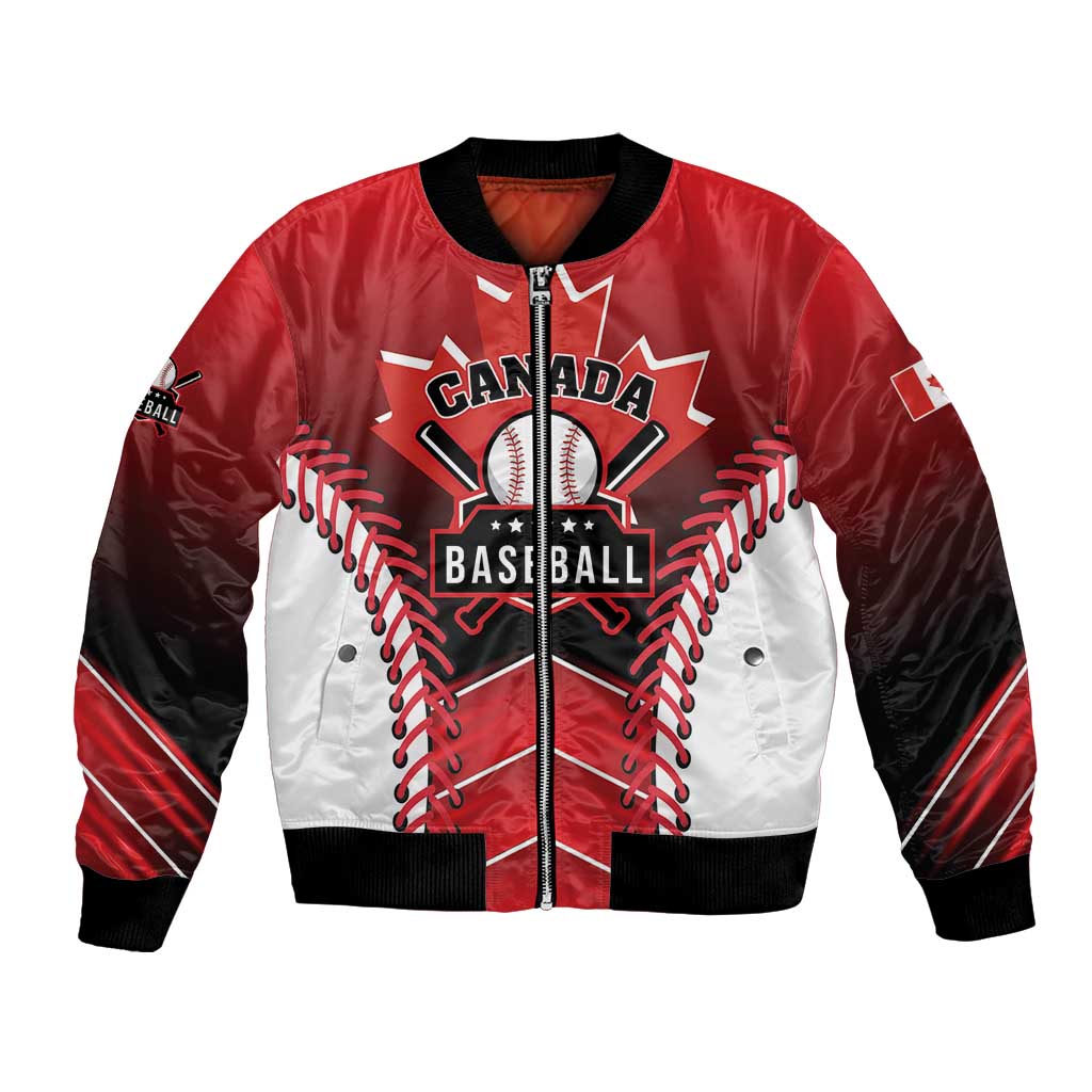 Custom Canada Baseball Bomber Jacket Go Champion The Maple Leaf