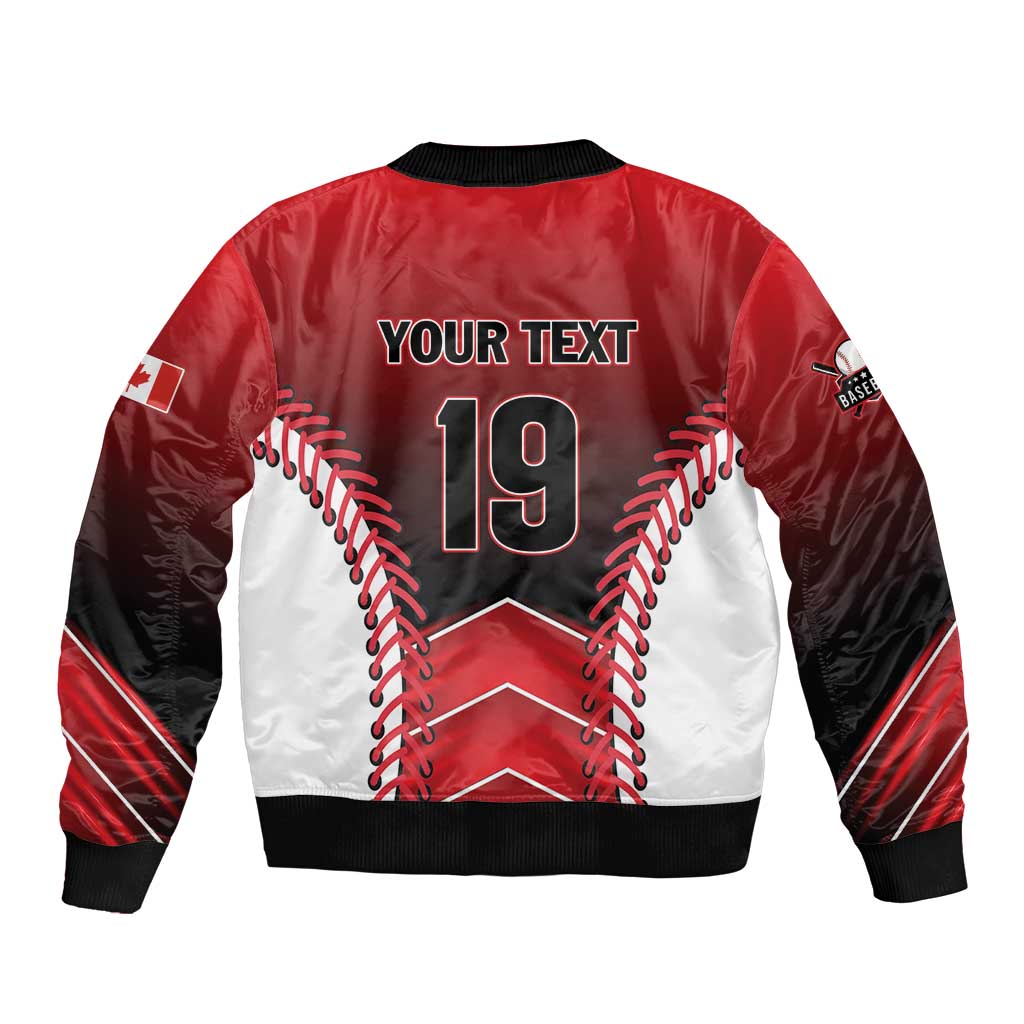 Custom Canada Baseball Bomber Jacket Go Champion The Maple Leaf