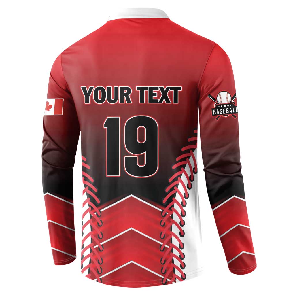 Custom Canada Baseball Button Sweatshirt Go Champion The Maple Leaf