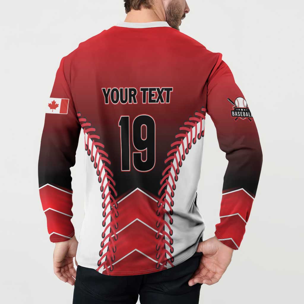 Custom Canada Baseball Button Sweatshirt Go Champion The Maple Leaf
