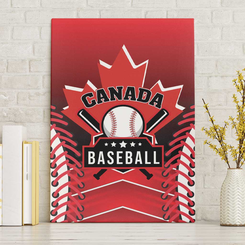 Canada Baseball Canvas Wall Art Go Champion The Maple Leaf