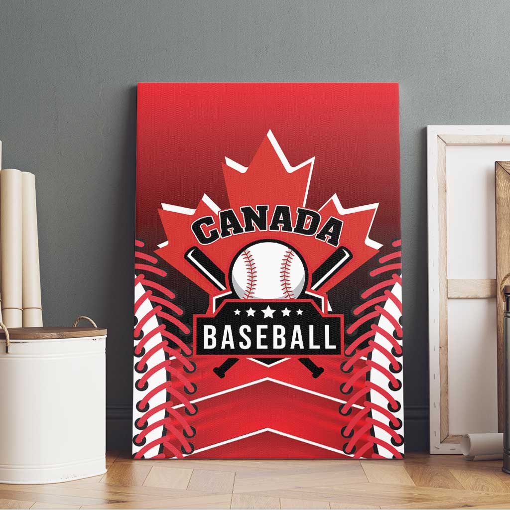 Canada Baseball Canvas Wall Art Go Champion The Maple Leaf