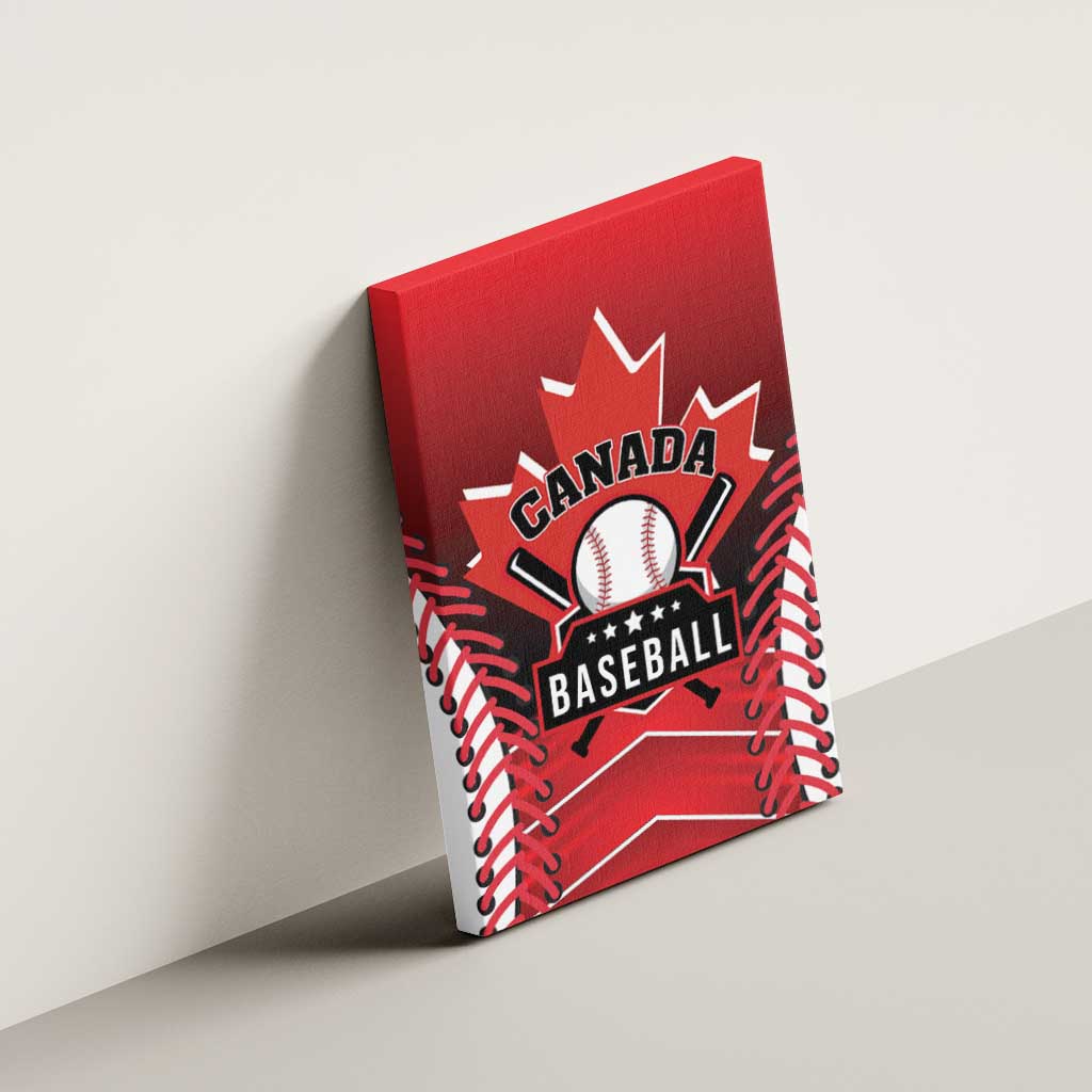 Canada Baseball Canvas Wall Art Go Champion The Maple Leaf