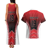 Custom Canada Baseball Couples Matching Tank Maxi Dress and Hawaiian Shirt Go Champion The Maple Leaf