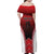 Custom Canada Baseball Family Matching Off Shoulder Maxi Dress and Hawaiian Shirt Go Champion The Maple Leaf