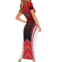 Custom Canada Baseball Family Matching Short Sleeve Bodycon Dress and Hawaiian Shirt Go Champion The Maple Leaf