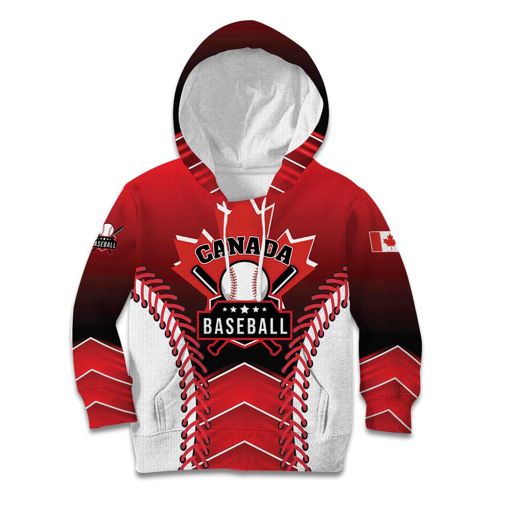 Custom Canada Baseball Kid Hoodie Go Champion The Maple Leaf