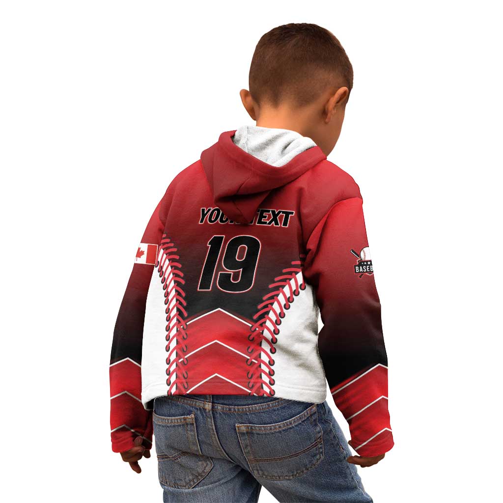 Custom Canada Baseball Kid Hoodie Go Champion The Maple Leaf