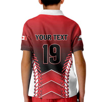 Custom Canada Baseball Kid Polo Shirt Go Champion The Maple Leaf