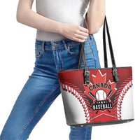 Canada Baseball Leather Tote Bag Go Champion The Maple Leaf