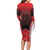Custom Canada Baseball Long Sleeve Bodycon Dress Go Champion The Maple Leaf