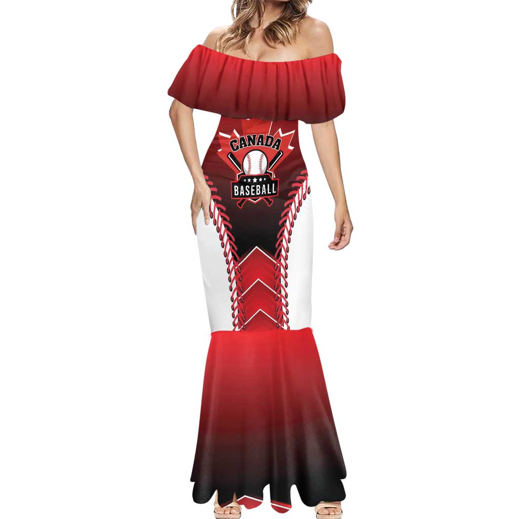 Custom Canada Baseball Mermaid Dress Go Champion The Maple Leaf