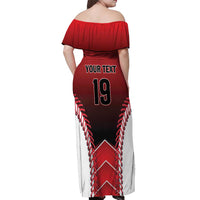 Custom Canada Baseball Off Shoulder Maxi Dress Go Champion The Maple Leaf
