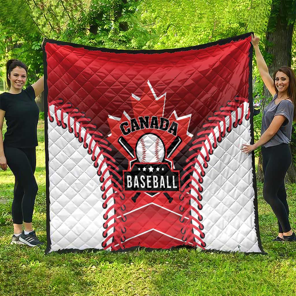Canada Baseball Quilt Go Champion The Maple Leaf