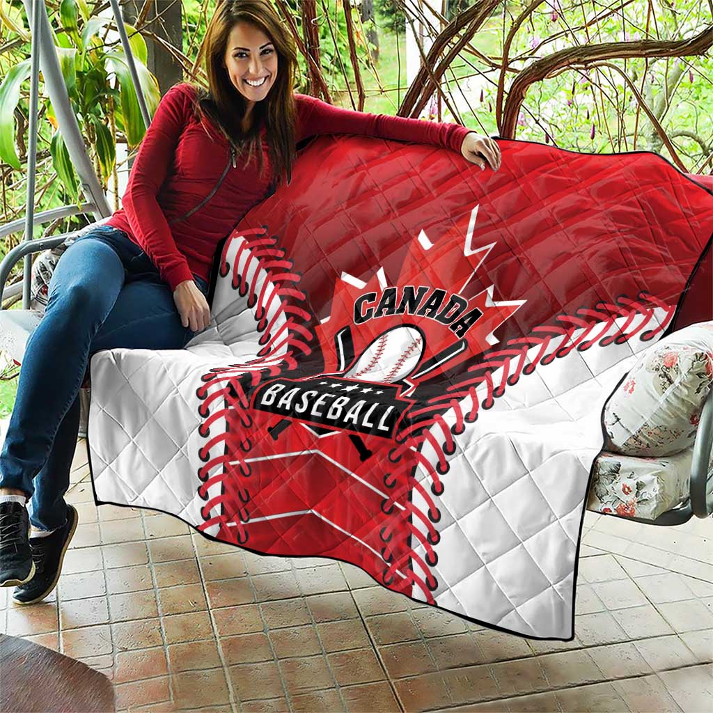 Canada Baseball Quilt Go Champion The Maple Leaf