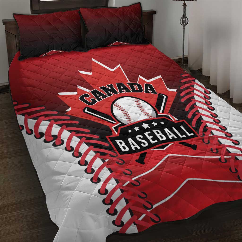 Canada Baseball Quilt Bed Set Go Champion The Maple Leaf