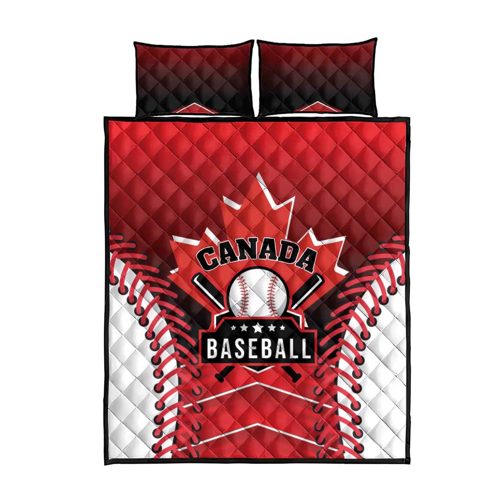 Canada Baseball Quilt Bed Set Go Champion The Maple Leaf
