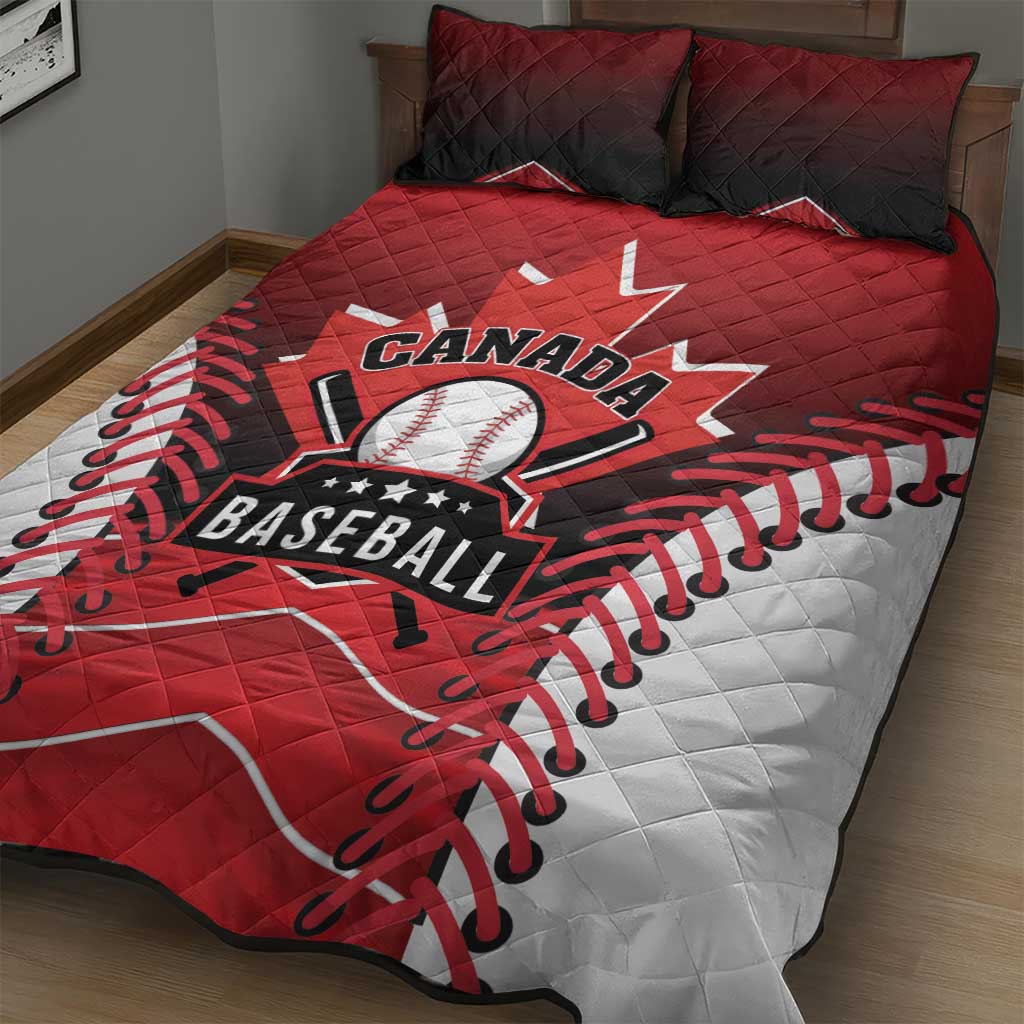 Canada Baseball Quilt Bed Set Go Champion The Maple Leaf