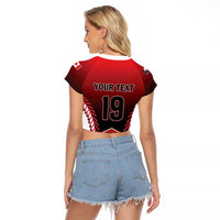 Custom Canada Baseball Raglan Cropped T Shirt Go Champion The Maple Leaf