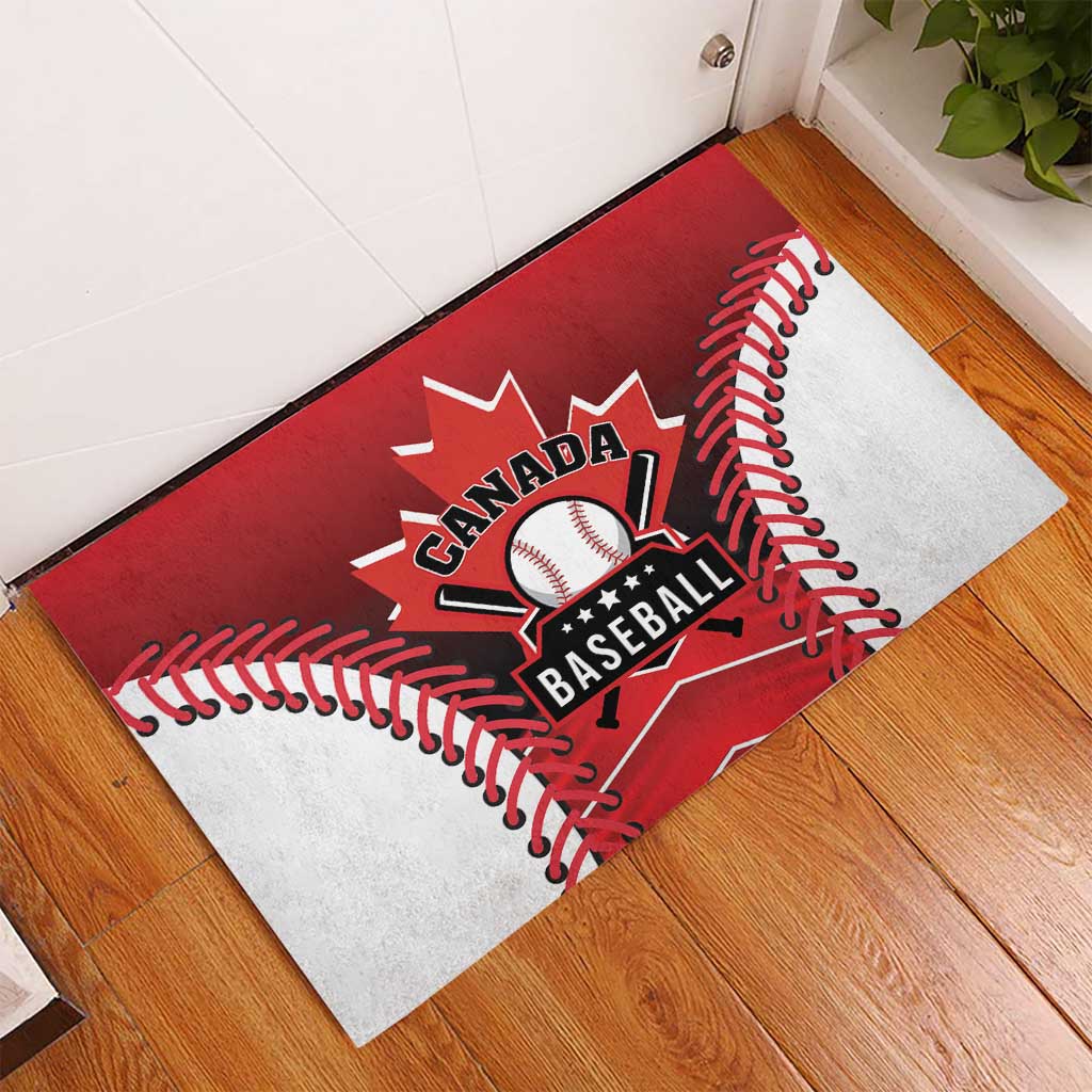 Canada Baseball Rubber Doormat Go Champion The Maple Leaf
