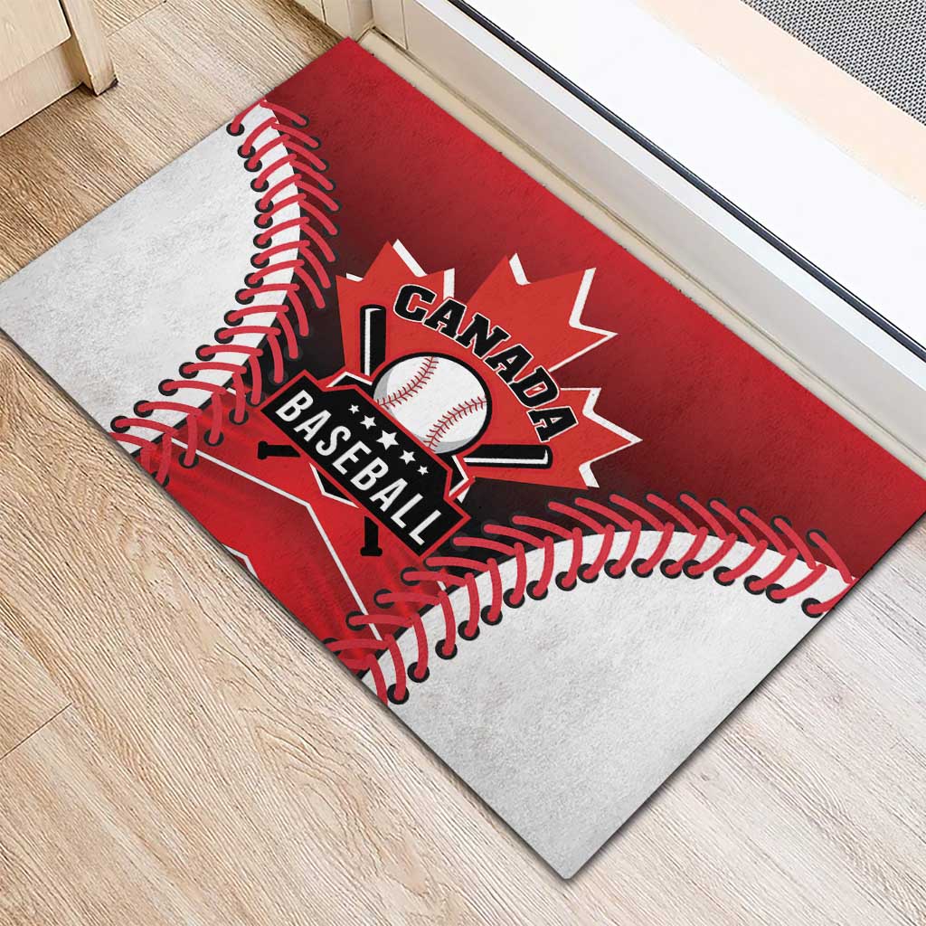 Canada Baseball Rubber Doormat Go Champion The Maple Leaf