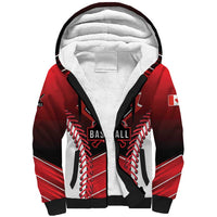 Custom Canada Baseball Sherpa Hoodie Go Champion The Maple Leaf