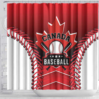 Canada Baseball Shower Curtain Go Champion The Maple Leaf