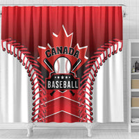 Canada Baseball Shower Curtain Go Champion The Maple Leaf