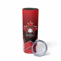 Custom Canada Baseball Skinny Tumbler Go Champion The Maple Leaf