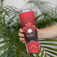 Custom Canada Baseball Skinny Tumbler Go Champion The Maple Leaf