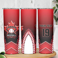 Custom Canada Baseball Skinny Tumbler Go Champion The Maple Leaf